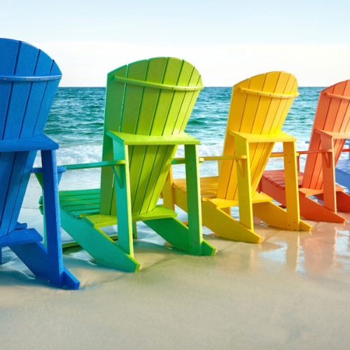 Outdoor living beach chairs